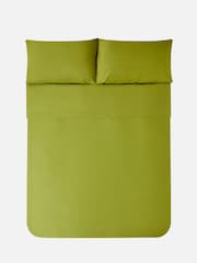 Jasper Conran London Spinach Green 100% Cotton 300 Thread Count Percale Weave Plain Duvet Cover - Image 4 of 4