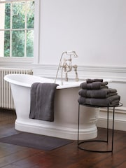 Jasper Conran London Charcoal Grey Zero Twist Lightweight Soft Fast Drying 100% Cotton Towel - Image 4 of 5