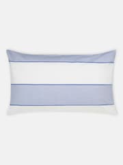 Jasper Conran London Blue Woven Pinstripe 100% Cotton Double Duvet Set - Image 5 of 5
