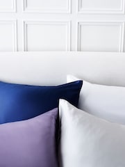 Jasper Conran London Navy Blue Silk Pillowcase - Image 1 of 2