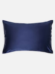 Jasper Conran London Navy Blue Silk Pillowcase - Image 2 of 2