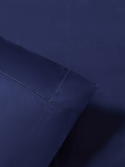 Jasper Conran London Navy Blue 500 Thread Count Satin 100% Cotton Pillowcase - Image 2 of 4