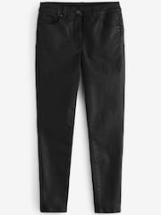 Black Lift, Slim And Shape Coated Denim Skinny Jeans - Image 4 of 4