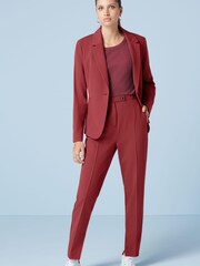 Red Tailored High Waisted Slim Leg Trousers - Image 1 of 5