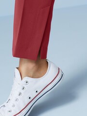 Red Tailored High Waisted Slim Leg Trousers - Image 4 of 5