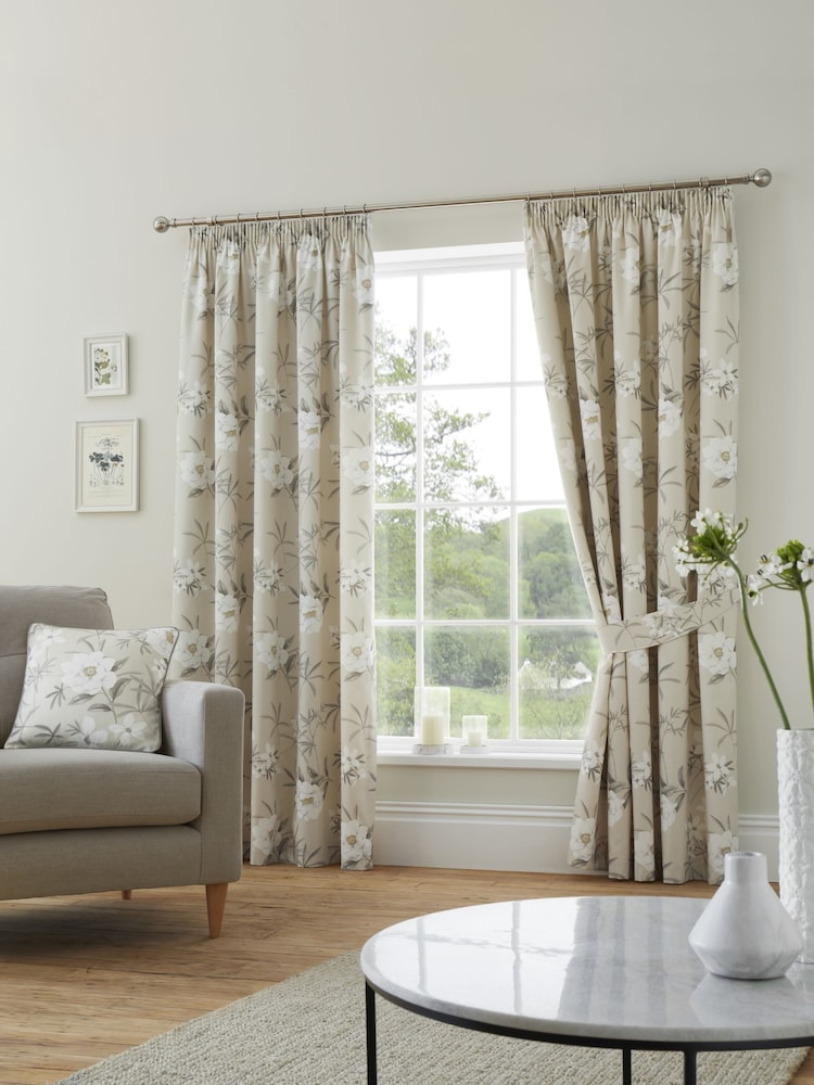 Dreams & Drapes Natural Eve Pencil Pleat 100% Cotton Curtains - Image 1 of 4