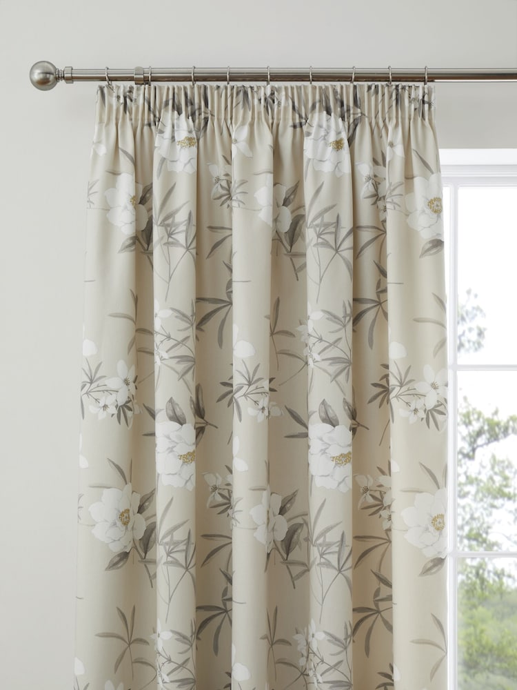 Dreams & Drapes Natural Eve Pencil Pleat 100% Cotton Curtains - Image 2 of 4