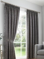 Curtina Grey Lamina Pencil Pleat Curtains - Image 1 of 4