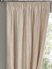 D&D Gold Woven Fearne Pencil Pleat Curtains - Image 2 of 3