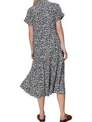 Whistles Black Abstract Smudge Tiered Dress - Image 2 of 4