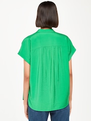 Whistles Green Button Through Nicola T-Shirt - Image 2 of 5