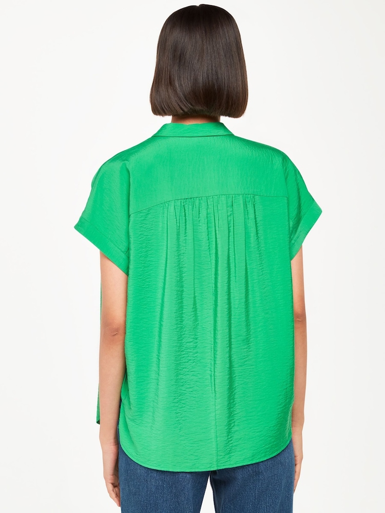 Whistles Green Button Through Nicola T-Shirt - Image 2 of 5 Whistles Green Button Through Nicola T-Shirt - Image 2 of 5