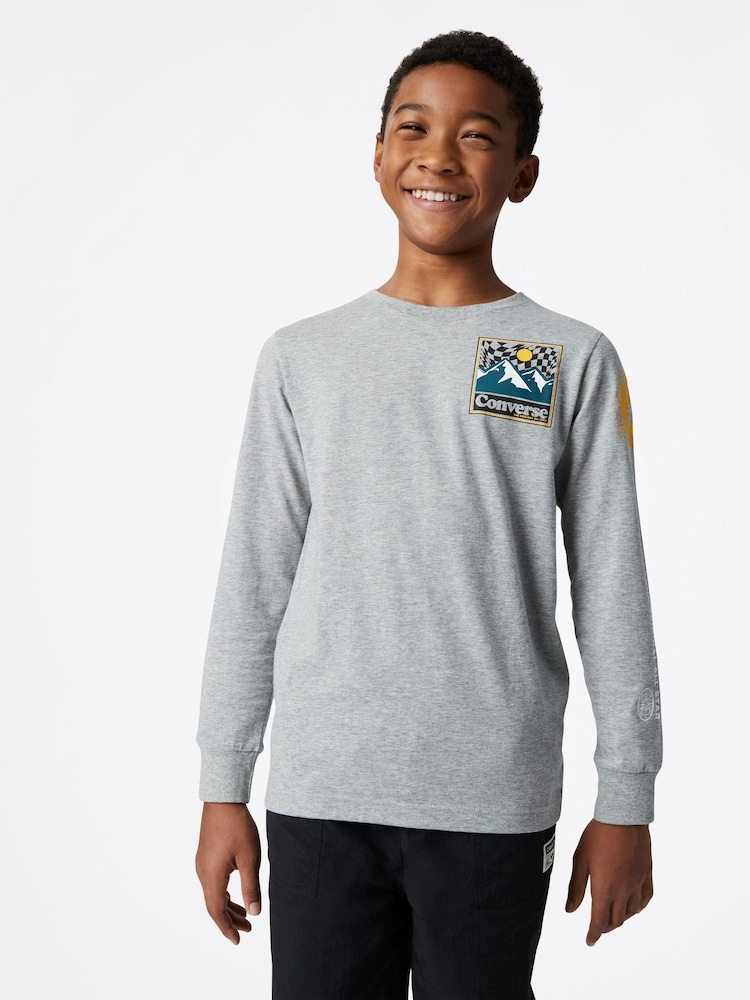 Converse Graphic Long Sleeve 100% Cotton T-Shirt - صورة 1 من 9