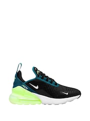 Nike Black/Lime Air Max 270 Youth Trainers - Image 1 of 4