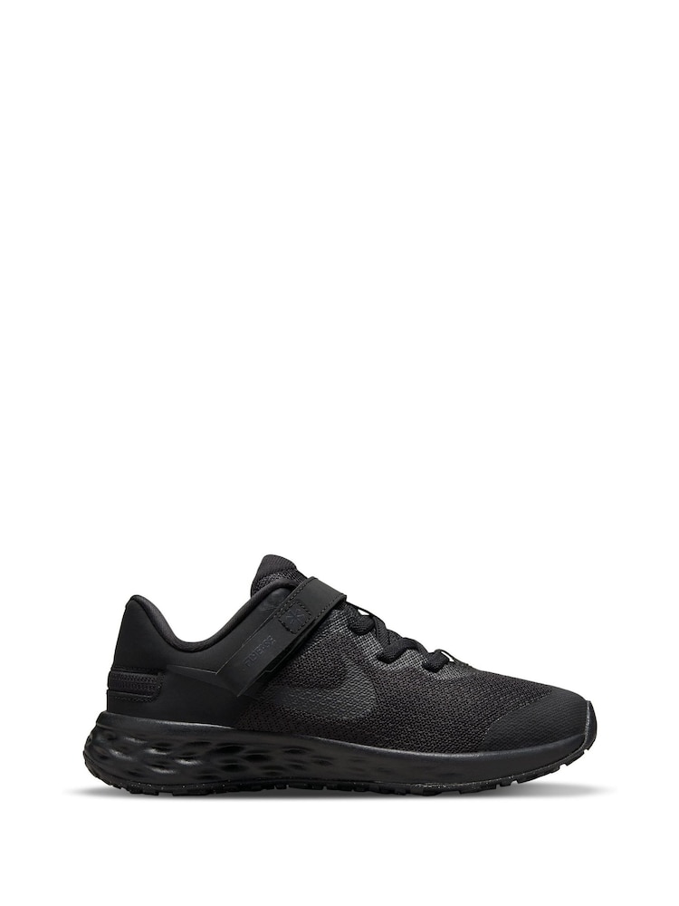 Nike Black Revolution 6 FlyEase Junior Trainers - Image 1 of 14