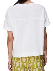 Whistles Olsen T-Shirt mit Ziernaht, Weiß - Bild 3 von 4