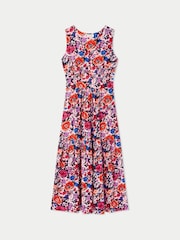 Jigsaw Pink Wild Bouquet Sleeveless Jersey Dress - Image 6 of 6