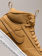 Nike Yellow Court Vision Mid Trainers - Image 9 of 14
