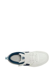Nike White/ Blue Glitter Court Borough Low Youth Trainers - Image 6 of 14
