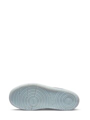 Nike White/ Blue Glitter Court Borough Low Youth Trainers - Image 7 of 14