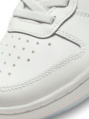 Nike White/ Blue Glitter Court Borough Low Youth Trainers - Image 8 of 14