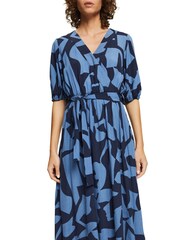 Esprit Grey Blue Silky Viscose Dress - Image 3 of 7