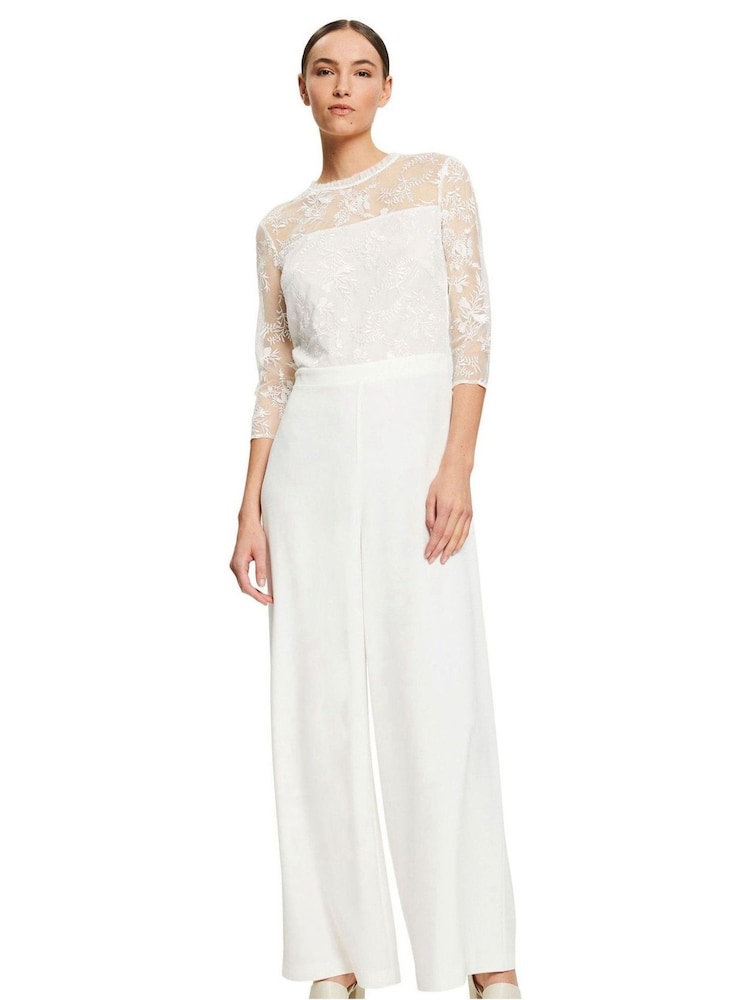 Esprit White Lace Jumpsuit - Image 1 of 9