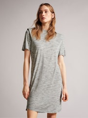 Ted Baker Julina White T-Shirt Dress With Shoulder Detail - Image 1 of 5