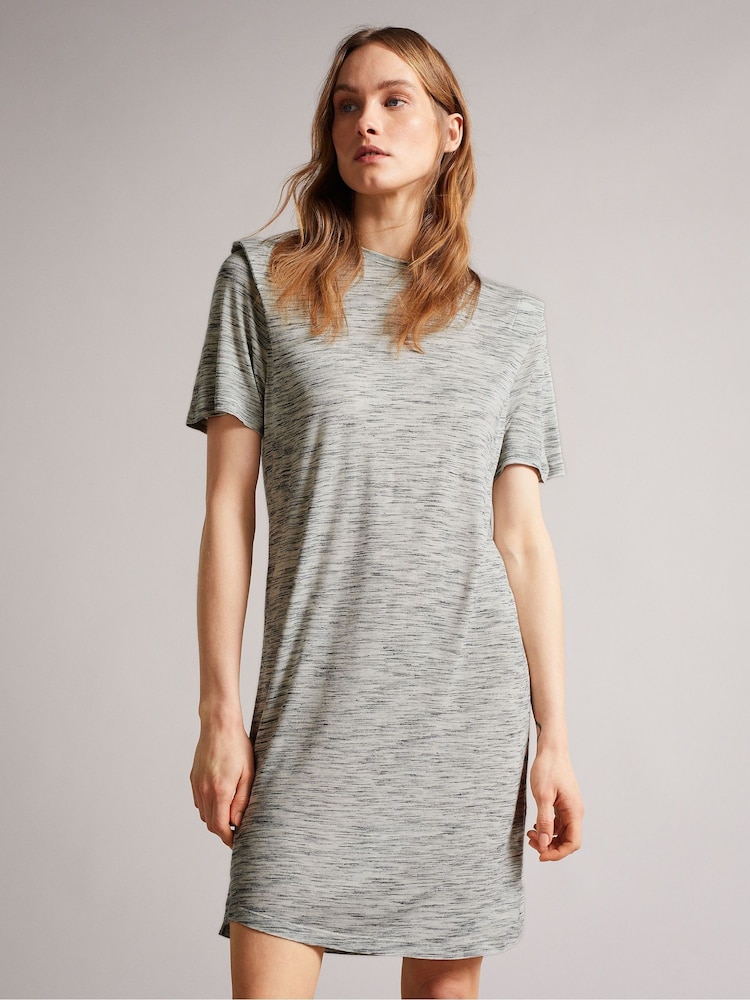 Ted Baker Julina White T-Shirt Dress With Shoulder Detail - Image 1 of 5