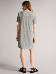 Ted Baker Julina White T-Shirt Dress With Shoulder Detail - Image 3 of 5