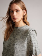 Ted Baker Julina White T-Shirt Dress With Shoulder Detail - Image 4 of 5