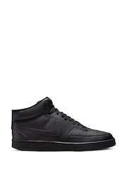 Nike Black Court Vision Mid Trainers - Image 1 of 10