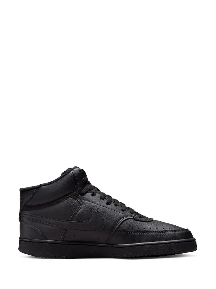 Nike Black Court Vision Mid Trainers - Image 3 of 10