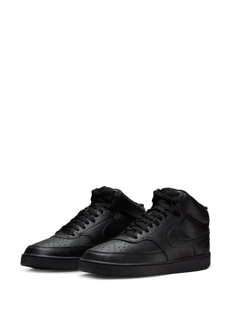 Nike Black Court Vision Mid Trainers - Image 5 of 10