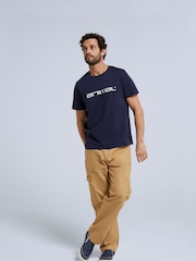 Blau - Animal Classico Herren 100% Baumwoll-T-Shirt - Bild 3 von 8