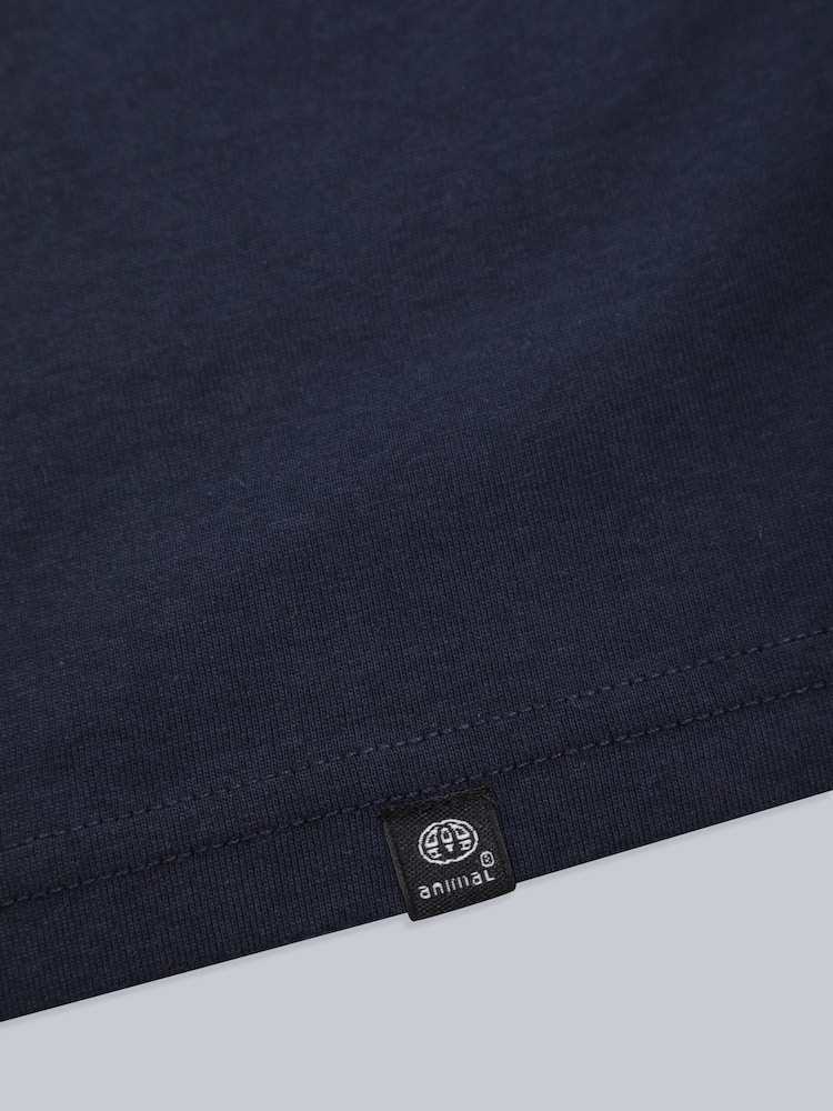 Blau - Animal Classico Herren 100% Baumwoll-T-Shirt - Bild 8 von 8