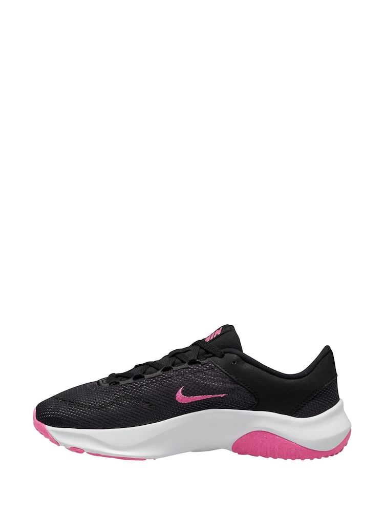 Nike Black/Pink Legend Essential 3 Training Trainers - Image 2 of 7