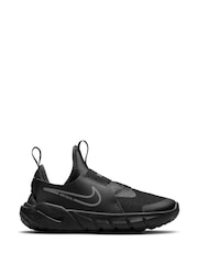 Nike Black/Silver Flex Runner 2 Junior Trainers - Image 1 of 10