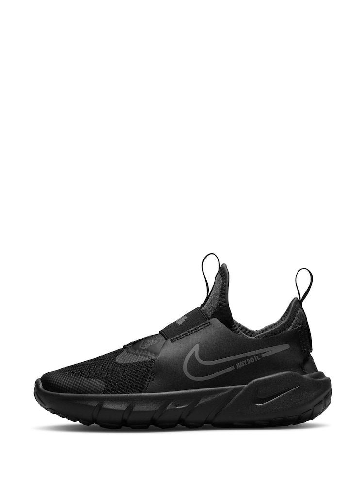Nike Black/Silver Flex Runner 2 Junior Trainers - Image 2 of 10