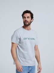Animal Light Grey Classico Mens 100% Cotton T-Shirt - Image 1 of 5