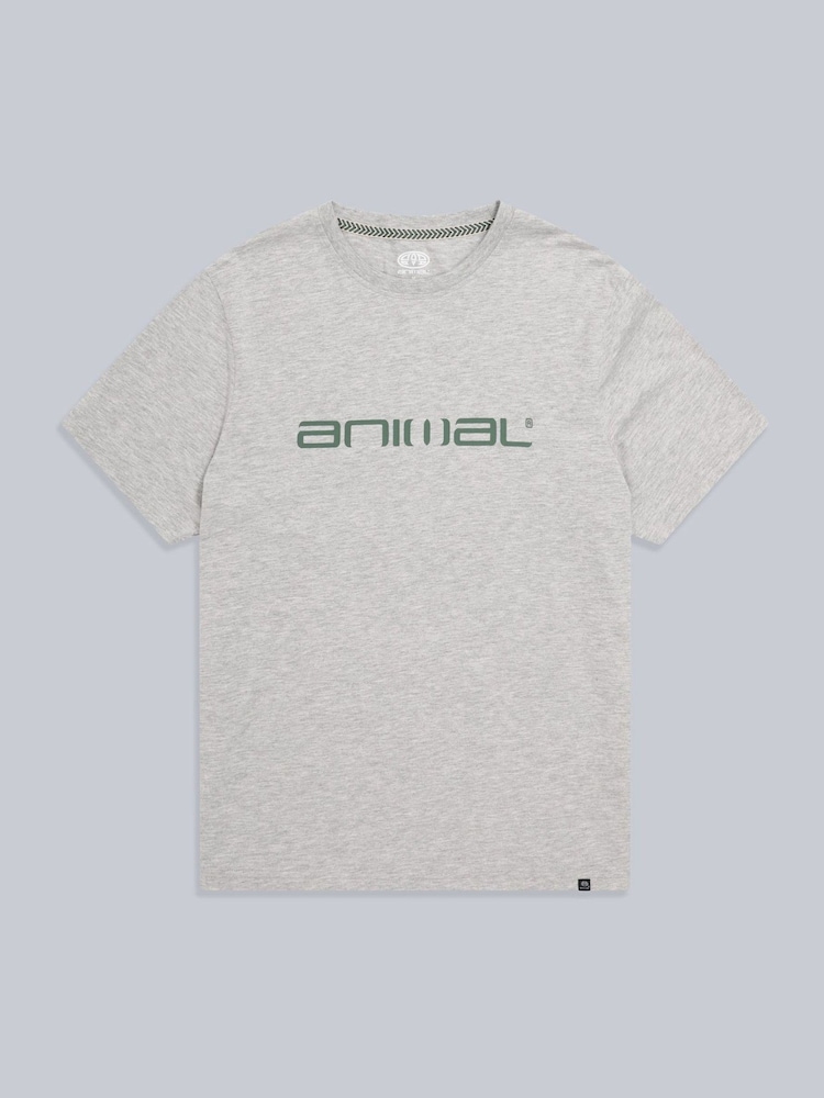 Animal Light Grey Classico Mens 100% Cotton T-Shirt - Image 5 of 5
