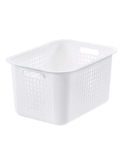 Orthex Set of 4 White Smartstore 13L Baskets With Bamboo Lids - Image 5 of 6