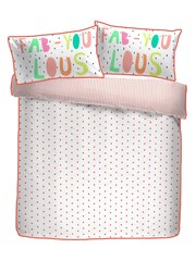 Appletree Pink Kids Tilly Spot Coral Duvet Cover and Pillowcase Set - Image 4 of 4