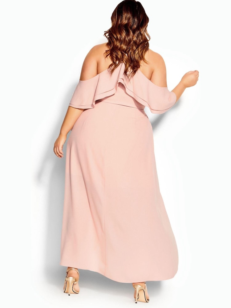 City Chic Pink Elegant Maxi Dress - Image 2 of 4