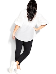 City Chic White Diamond Affair Top - Image 2 of 4