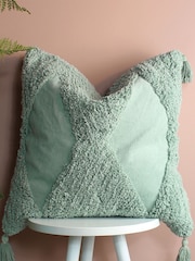 Furn Green 100% Cotton Kantha Cushion - Image 1 of 5