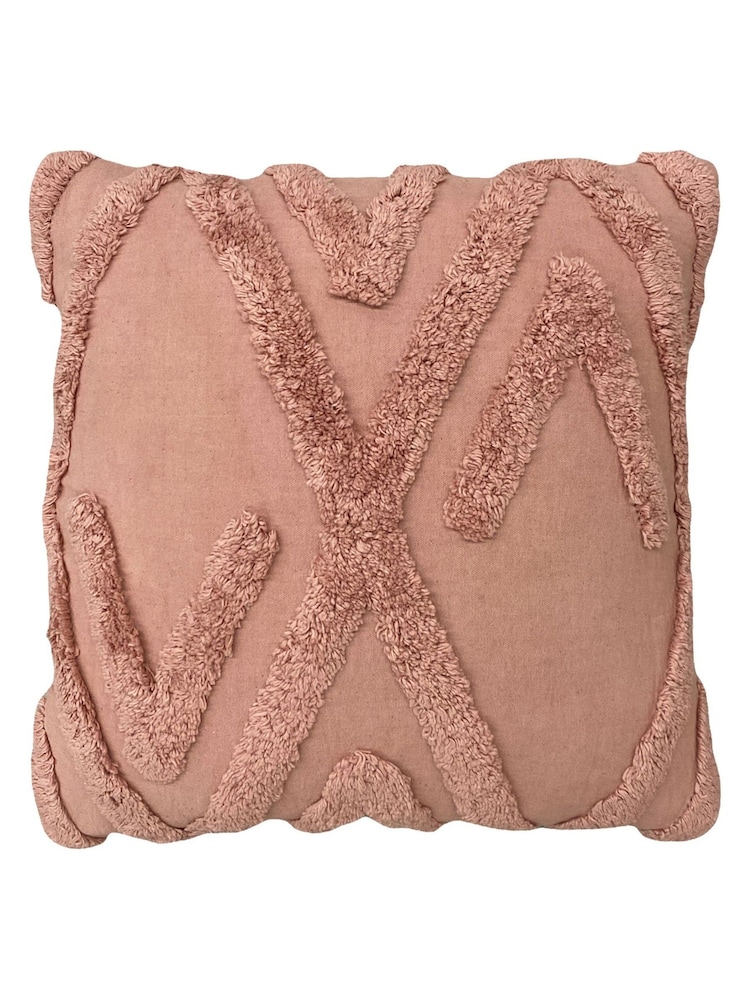 Furn Pink Kamjo 100% Cotton Cushion - Image 1 of 4