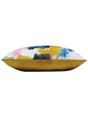 Evans Lichfield Ochre Yellow Watercolour Outdoor Cushion - Image 4 of 4