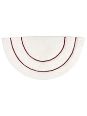 furn. Red Semi Circle 100% Cotton Tufted Bath Mat - Image 1 of 2