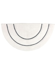 furn. Charcoal Grey Semi Circle Cotton Tufted Bath Mat - Image 1 of 2
